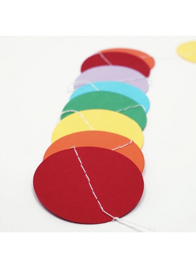 كلوي إليزابيث خلفية حفلات ورقية منقطة من تصميم كلوي إليزابيث (عبوة من 4 قطع، طول كل إكليل 10 أقدام، الطول الإجمالي 40 قدمًا) - سيرك قوس قزح - Image 5