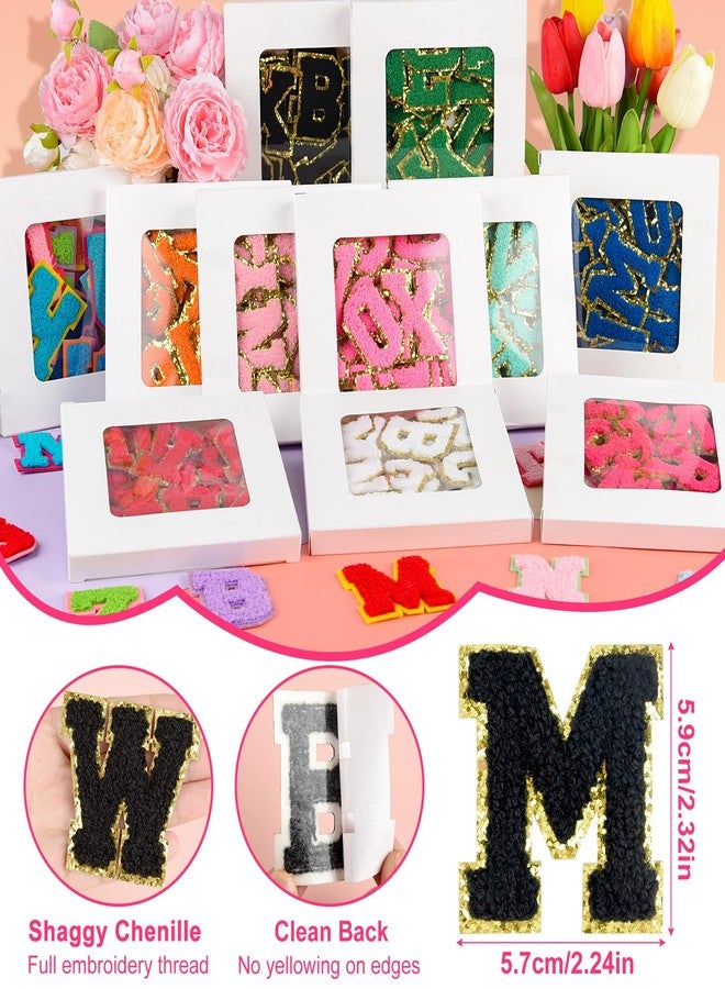 أستارون مجموعة أستارون المكونة من 26 قطعة من رقع الحروف ذاتية اللصق، ملصقات حروف من الشنيل، رقع مطرزة من قماش الأبجدية للملابس والحقائب والقبعات والإكسسوارات التي تصنعها بنفسك (أسود) - Image 2