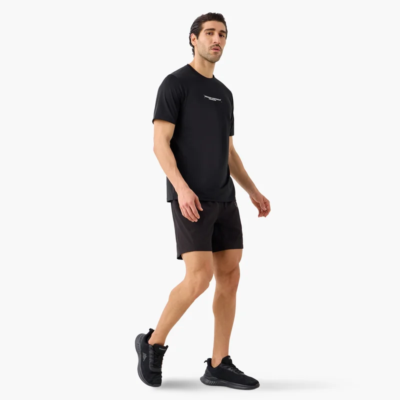 ادوت من سبلاش Textured Crew Neck T-shirt with Short Sleeves