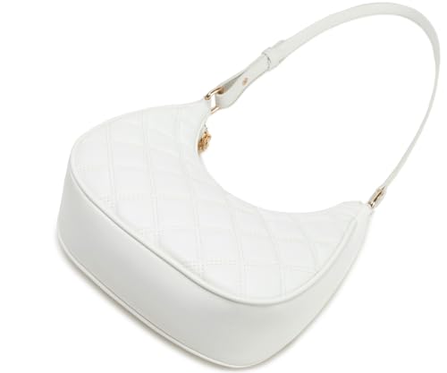 WSRYDJDL Crescent Shoulder Bags for Women Cute Hobo Tote Handbag Under the Arm Purses Mini Clutch Purse with Zipper Closure (Lattice&White) - Image 4
