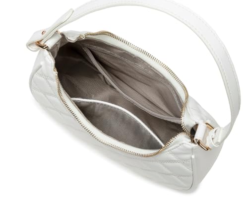 WSRYDJDL Crescent Shoulder Bags for Women Cute Hobo Tote Handbag Under the Arm Purses Mini Clutch Purse with Zipper Closure (Lattice&White) - Image 5