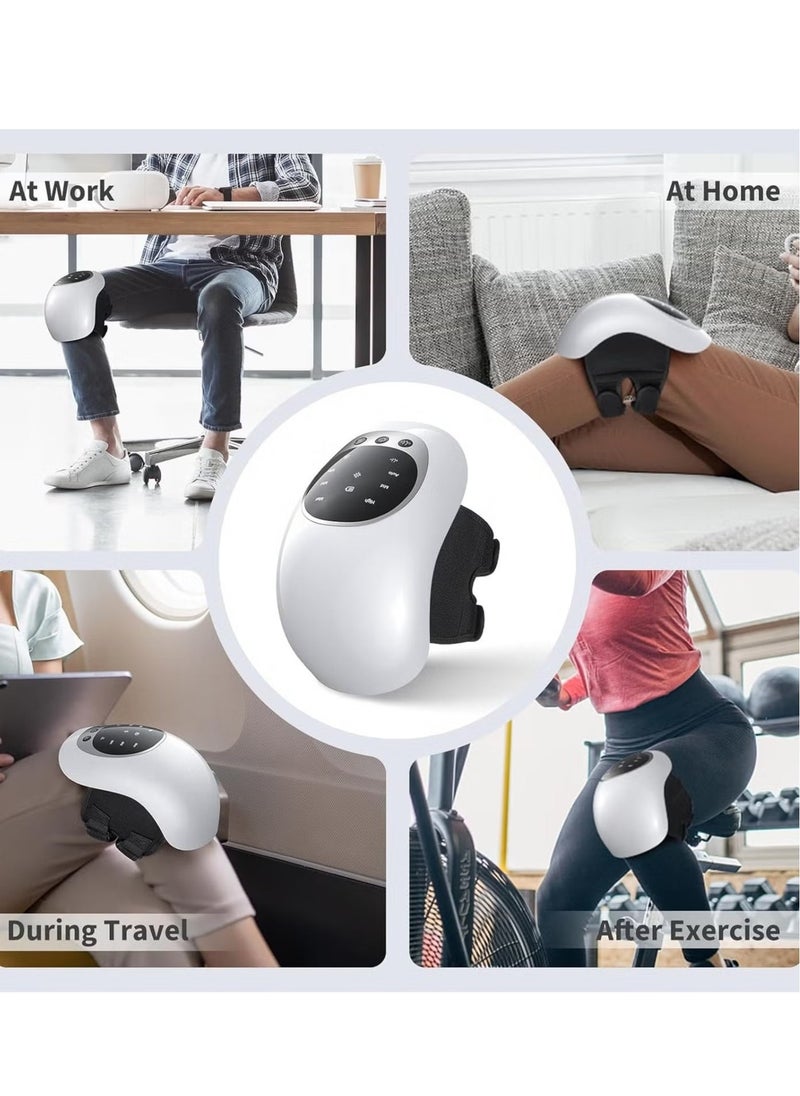 JAJEEK Portable Knee Massager with Heat & Vibration – Smart Hot Compress, LED Screen, Infrared, Laser Kneecap Relaxing Massager for Elbow, Shoulder, Joint Pain Relief, Stiffness Relief - Image 4