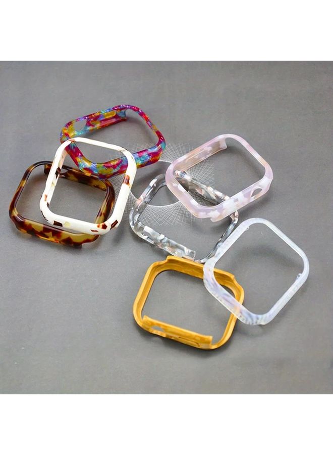 Hollow Out Marbled Protective Case For Series 10 46mm Smartwatch Transparent Edges - Image 1