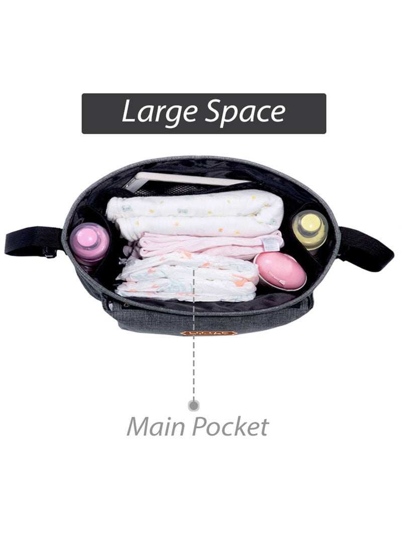 Little Story Bronx Stroller Organizer - Grey - Image 5