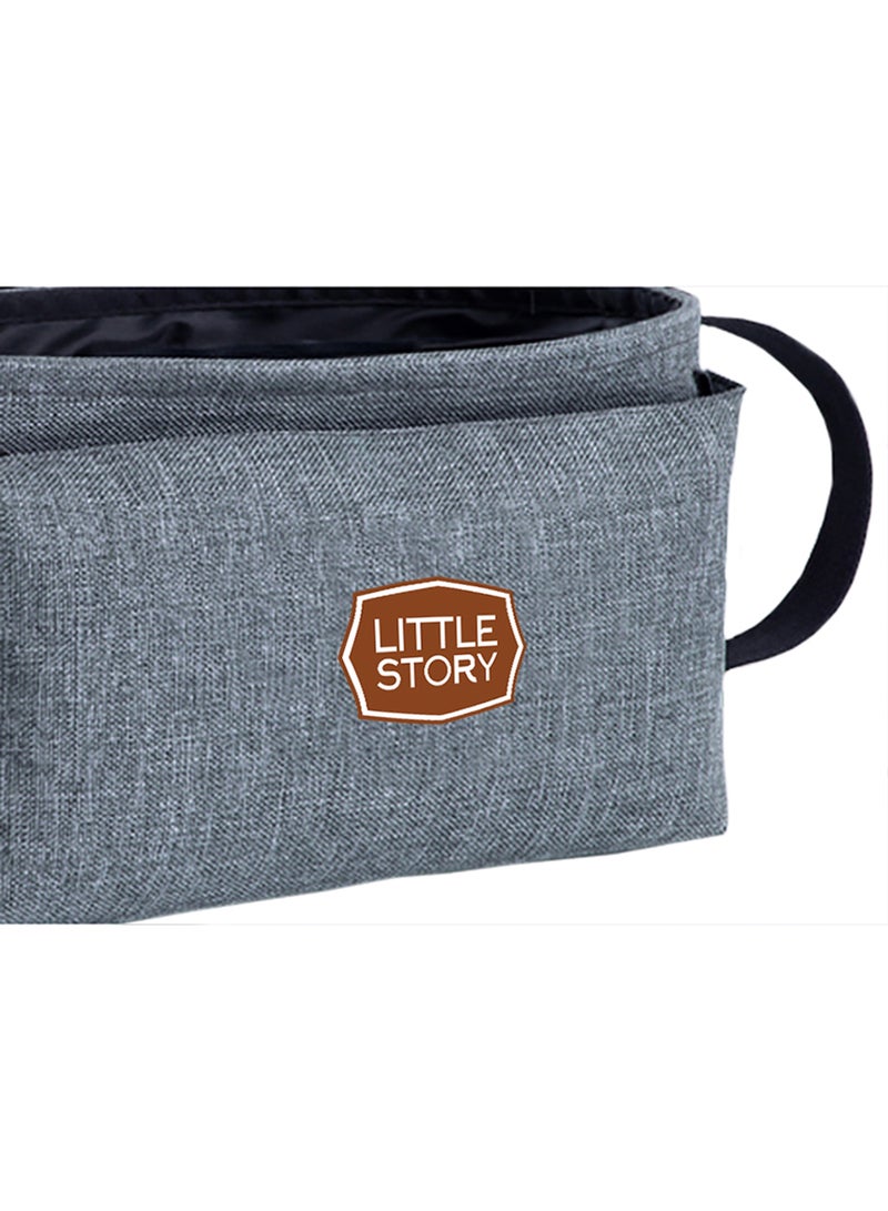 Little Story Bronx Stroller Organizer - Grey - Image 4