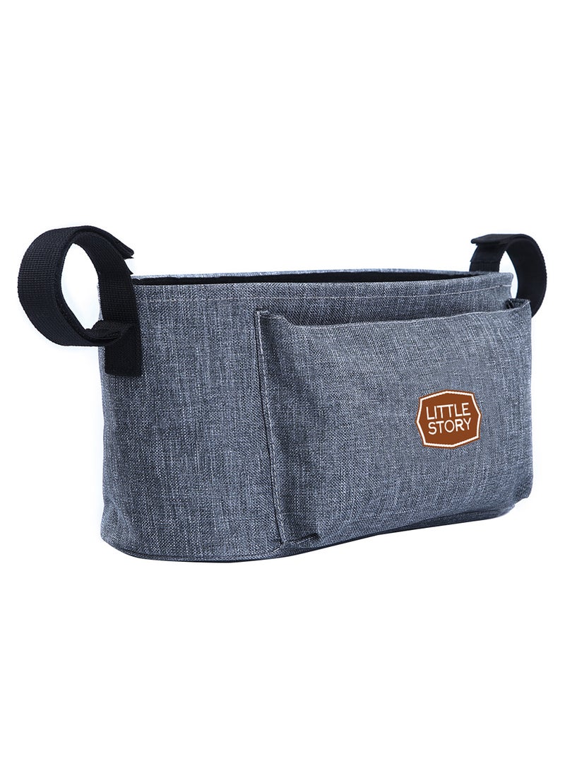 Little Story Bronx Stroller Organizer - Grey - Image 3