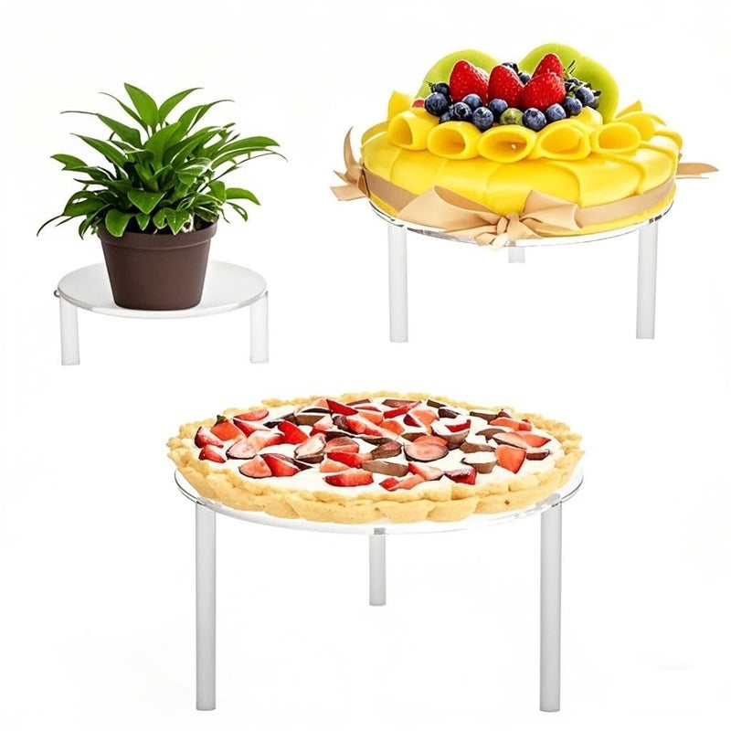 HESIN Acrylic Cupcake Holder for Wedding 3 Tier Cake Display Risers Dessert Stand Rack for Bakery Pizza Home Party Service Decoration Organizer Pedestal Stand - Image 2