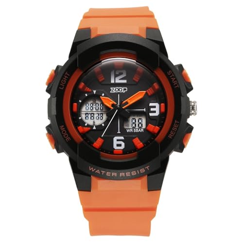 Zoop Analog Digital Watch with Black Dial & Orange Strap for Boys Kids, from House of Titan - NT26026PP05W - Image 1
