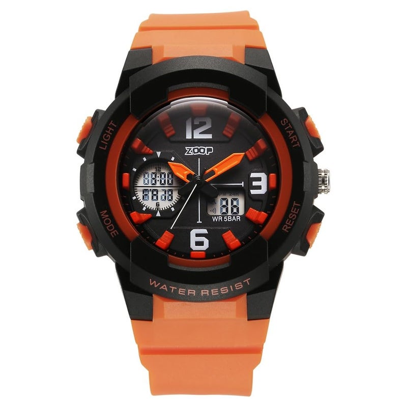 Zoop Analog Digital Watch with Black Dial & Orange Strap for Boys Kids, from House of Titan - NT26026PP05W - Image 5