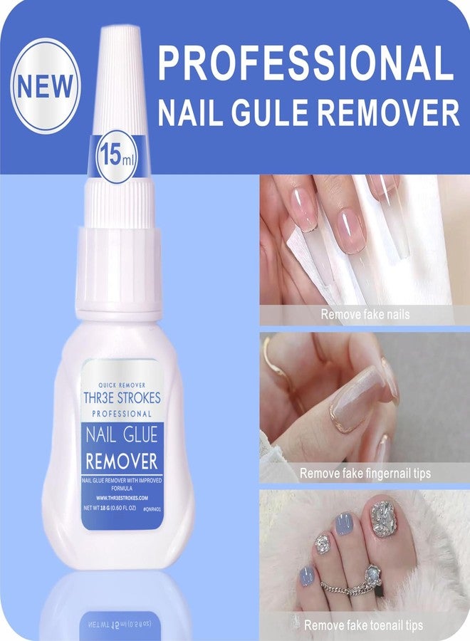 THR3E STROKES New Upgrade Super Strong Nail Glue Gel and Quickly Nail Glue Remover Kit Press on Nail,G1 Long-lasting 30+ Days Without UV Light,R1 Dropper-type Easily Remove Nail, Salon Professional Bundle (COMBO) - Image 3