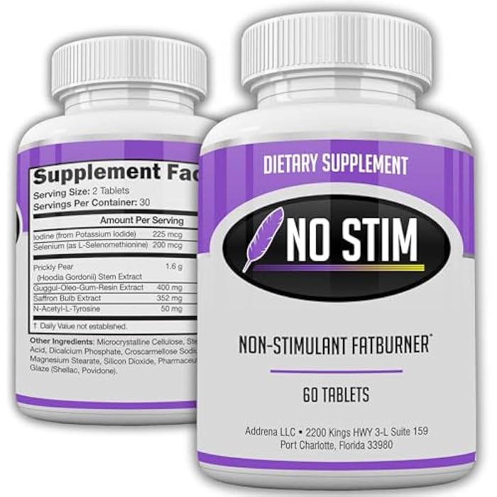 Acnetame No-Stim Non Stimulant Fat Burner Diet Pills that Work- Appetite Suppressant & Best Caffeine Free Weight Loss Supplement- Natural Thermogenic Fat Loss Pill- 60 Tablets - Image 1