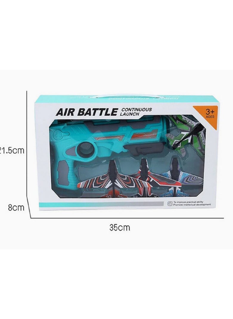 null - مسدس الطائرات Air Batter، لعبة ممتعة لإطلاق طائرات بأشكال مختلفة بطريقة سهلة للأطفال، مع مسدس بحجم 24 سم! - Image 1