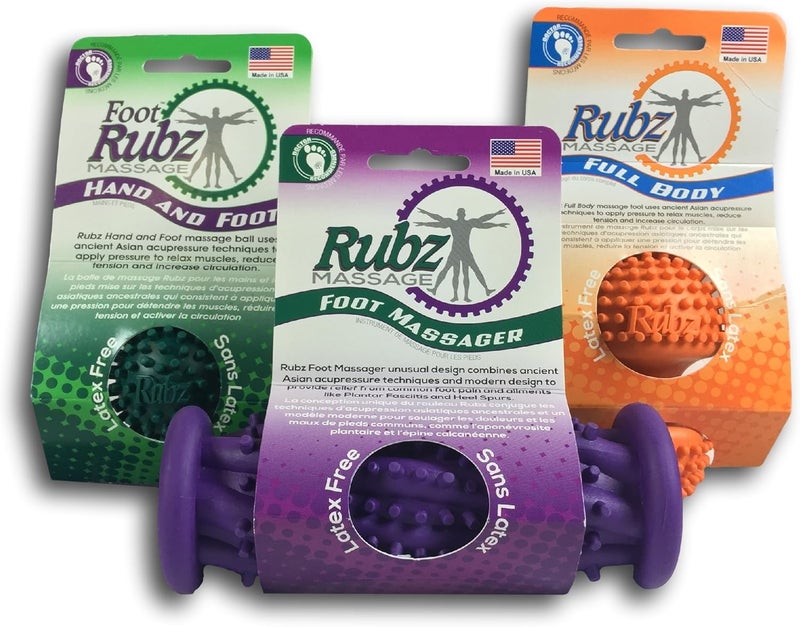 Due North Foot Rubz Massage Ultimate Combo Pack 085 lb Multi Colored 3 Piece Set - Image 1