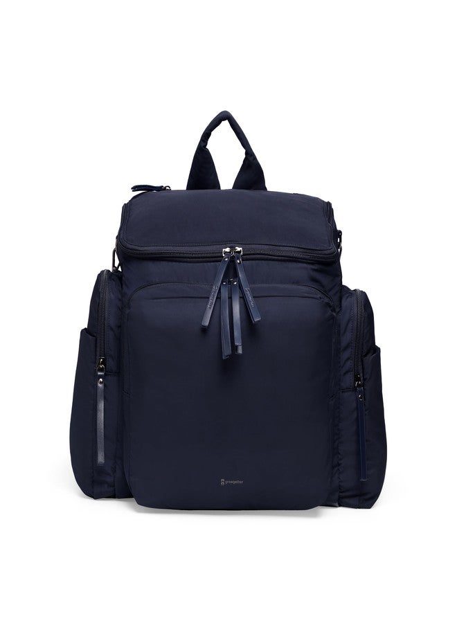 Growgether MOVA 3-in-1 Diaper Bag 40L | Multifunctional Baby Bag with Thermal Bottle Pockets, Magnetic Closures & Luggage Sleeve | Sling-to-Backpack, Waterproof, Easy Access, Lightweight- Navy - Image 1