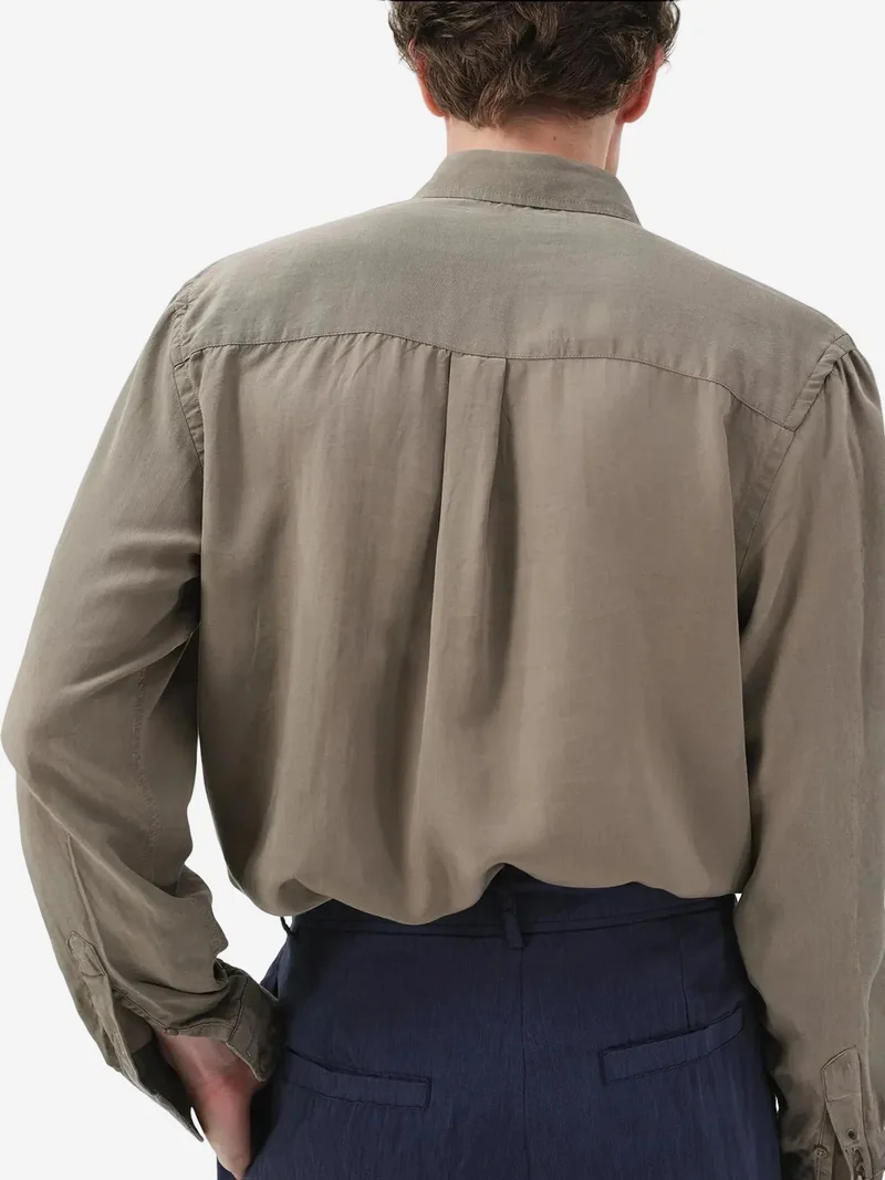جيستو GIESTO Men's Solid Long Sleeve Button-Up Shirt