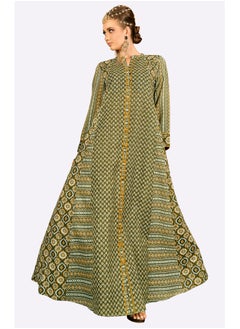 SARA Sara Lattice Style Design Print Jalabiya  - Image 1