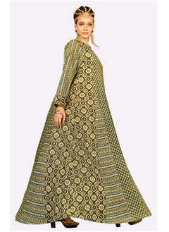 SARA Sara Lattice Style Design Print Jalabiya  - Image 2
