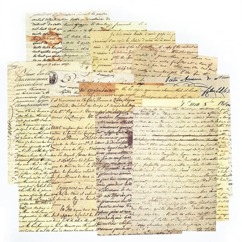 Koolemon 150pcs Vintage Scrapbooking Paper,Old Book Page Music Notes Background Material Paper for DIY Decoupage Junk Journal Scrapbooks Supplies - Image 5