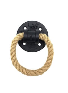 KASTWAVE Door Knob Rustic Rope Handles Cabinet Pull Hardware Big Drop Ring Drawer Pull Knob Antique Black Knobs Handles Hardware  - Image 1