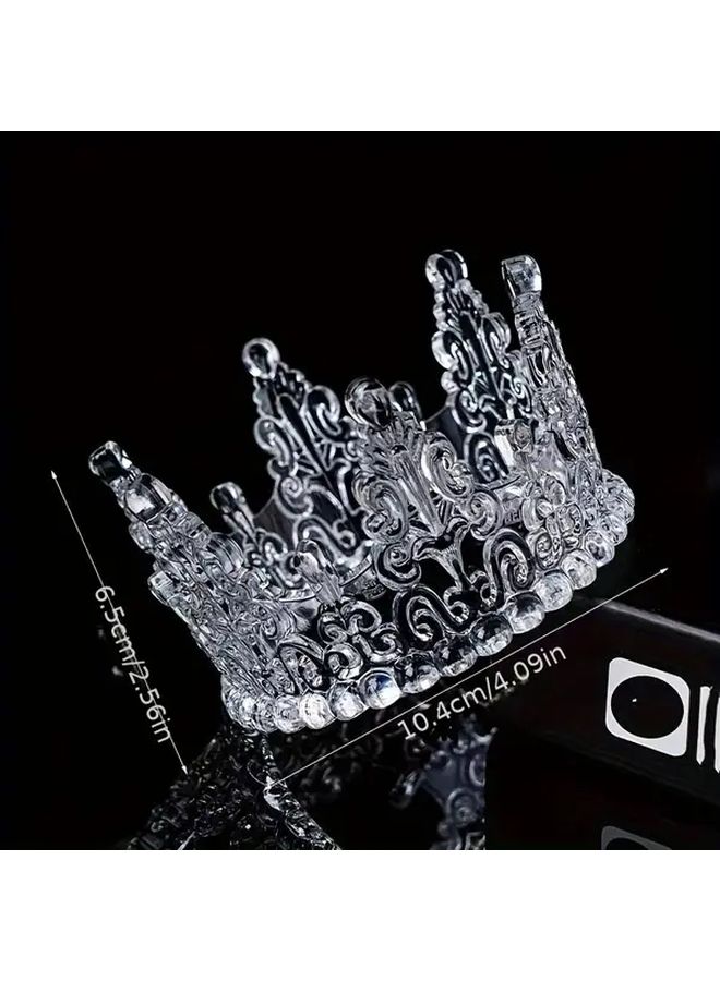 12Pcs Plastic Cake Toppers Set With Butterfly Crown Tiara Bow For Birthday Celebration - Image 4