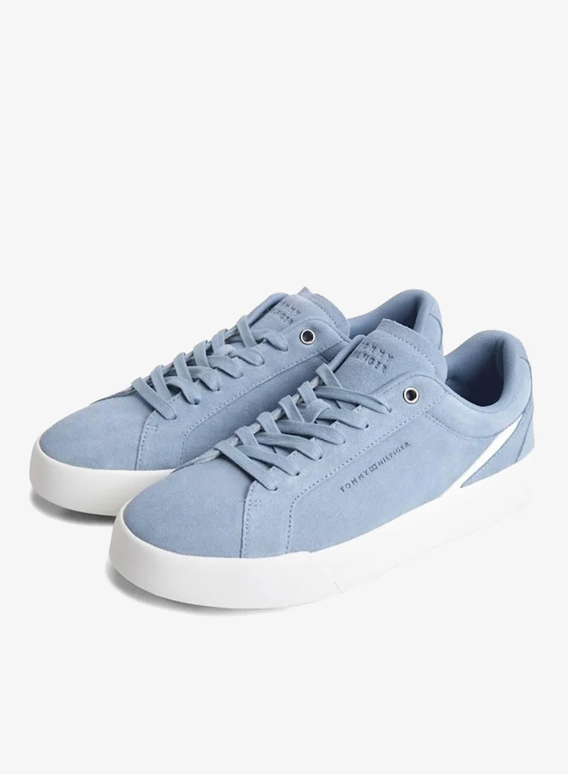 Tommy Hilfiger Brisk Blue Suede Court Trainers for Men | Best Price UAE