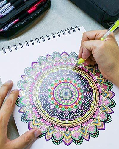 ColorIt مجموعة أقلام جل ColorIt للتلوين للبالغين – 192 قطعة مع 12 معدني، 12 نيون، 72 قلم جل لامع، حبر ممتاز و 96 إعادة تعبئة للفنون، المجلات، الحرف، كتب التلوين للبالغين والمشاريع الإبداعية - Image 4