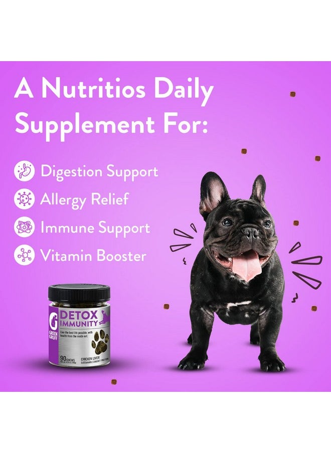 Dog Probiotics & Digestive Enzymes  Organic Dog Immune Supplement With Protein, Multivitamin & Omega 3 Fish Oil For Dogs  Made In Usa  Dog Allergy Relief  Canine Probiotic  90 Chews