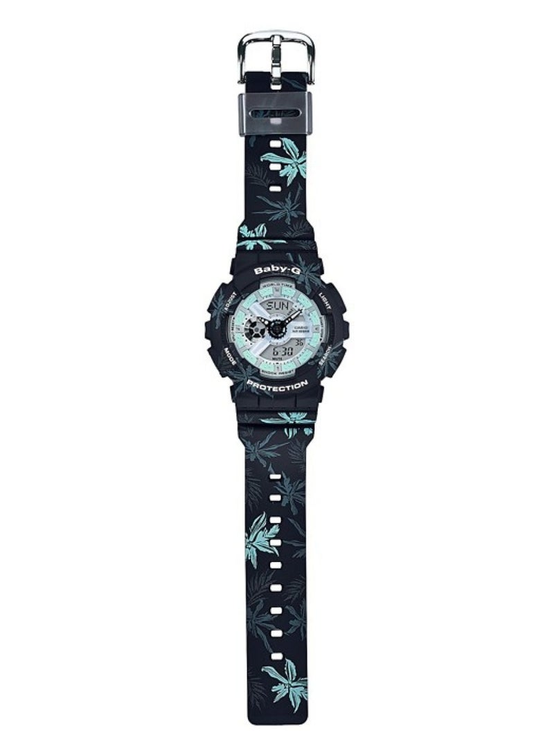 G-SHOCK BABY-G Analog-Digital Watch BA-110CF-1ADR, 43.4 mm Black Dial, Resin Case & Strap, Shock‑Resistant, 100 m WR - Image 2