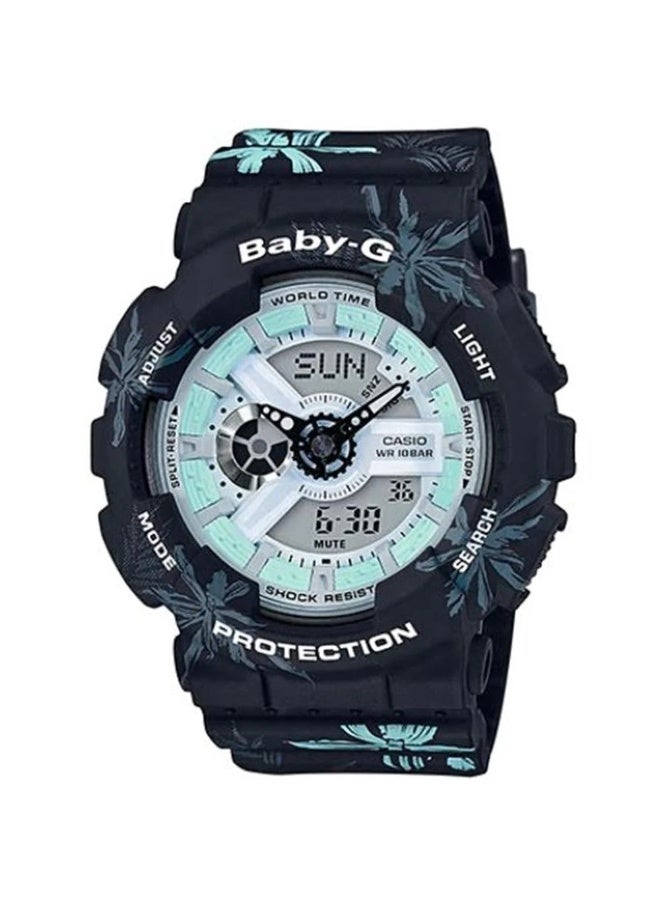 G-SHOCK BABY-G Analog-Digital Watch BA-110CF-1ADR, 43.4 mm Black Dial, Resin Case & Strap, Shock‑Resistant, 100 m WR - Image 1