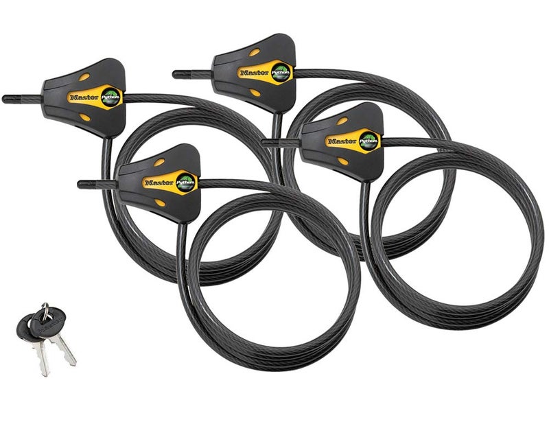 Master Lock Keyed Alike Trail Camera Python Adjustable Cable Locks 8419KA4