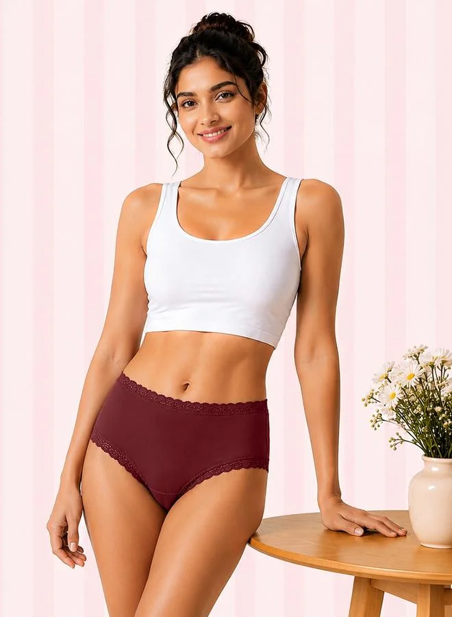 Clovia Cherry Ripple High Waist Hipster Panty