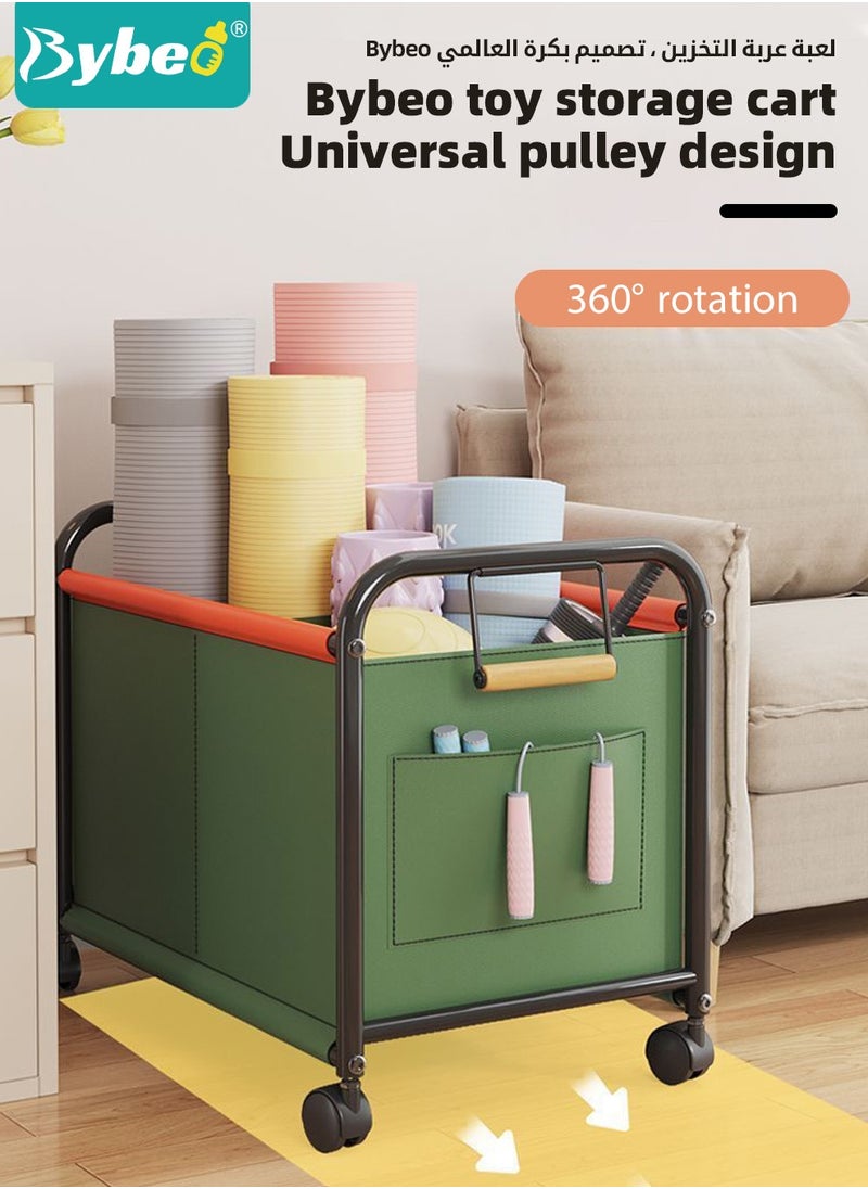 Bybeo Toy Storage Organizer, Toys Storage Box with Wheels, Toy Chest Storage Basket for Kids, Children Toy Container with Durable Handles for Nursery, Living Room, Playroom, Bedroom, Large Capacity  - Image 4