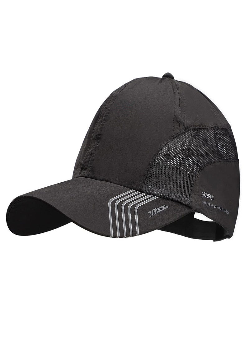 SYOSI - Foldable Baseball Cap,  Mesh Quick Dry Hat Breathable Summer Sun Protection Cap Unisex Outdoor Sports Hats with Adjustable Buckle Soft Brim Peaked Cap Lightweight Running Cap for Outdoor - Image 1
