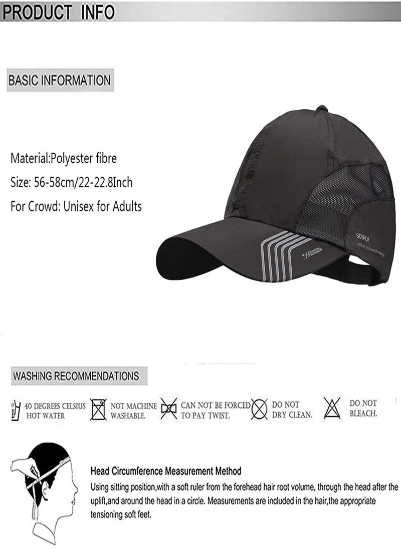 SYOSI - Foldable Baseball Cap,  Mesh Quick Dry Hat Breathable Summer Sun Protection Cap Unisex Outdoor Sports Hats with Adjustable Buckle Soft Brim Peaked Cap Lightweight Running Cap for Outdoor - Image 1