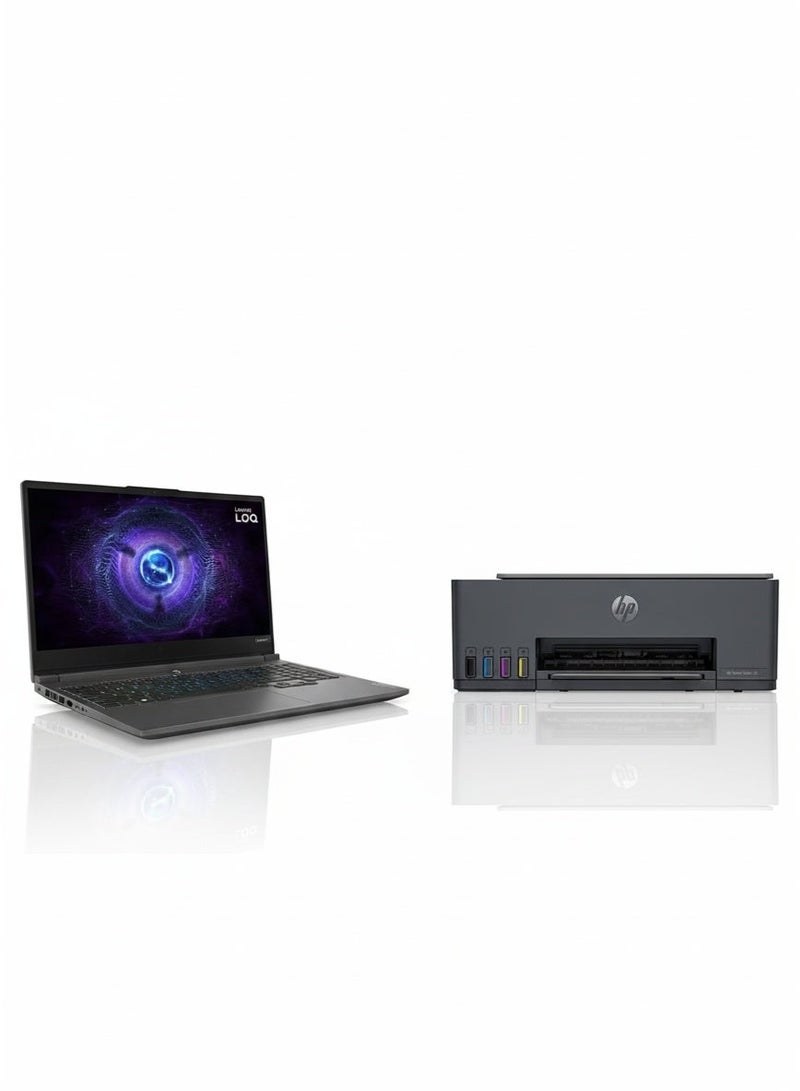 HP Smart Tank 581 Wireless All In One Printer, Print, Scan, Copy, Print up to 6000 black or 6000 color pages - [4A8D4A] Grey/Black & (Upgraded Version) Lenovo LOQ 15IRX9 83DV00VLED Intel® Core™ i7-14700HX 16GB RAM , 1TB SSD , RTX 4060 ,15.6" FHD - Luna Grey English/Arabic Luna Grey English/Arabic Luna GreyBundle - Image 1
