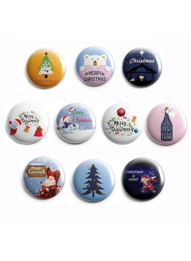 AVI 58mm Metal Pin Badge Multicolour Merry Christmas wish design (C10R8002452) - Image 1
