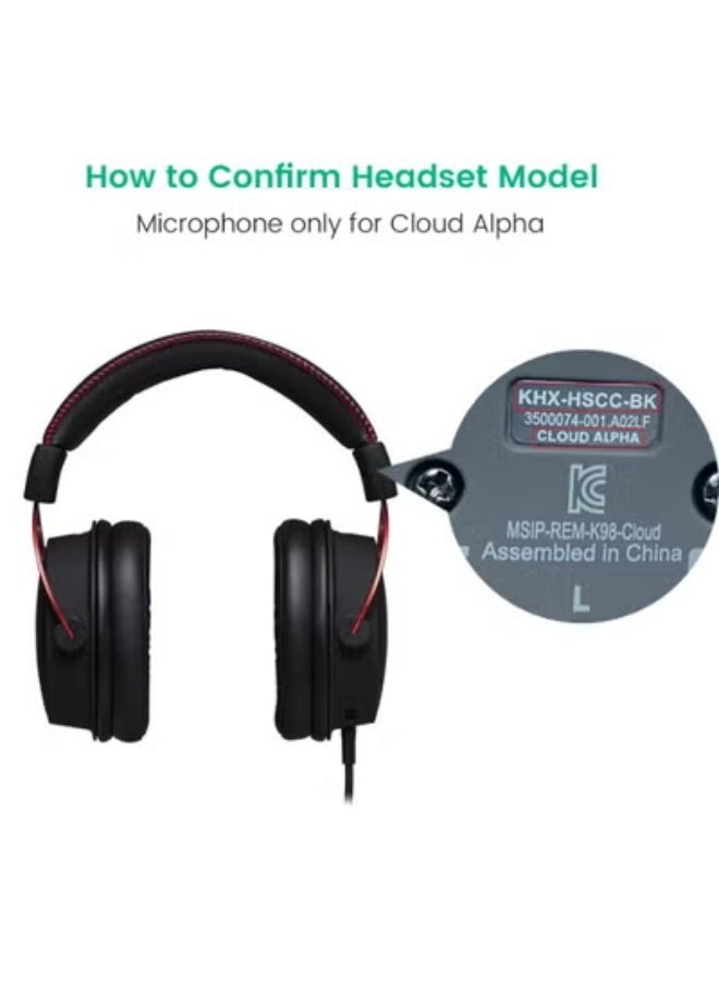 ميكروفون بديل لسماعة الألعاب Kingston HyperX Cloud Alpha، ذراع ميكروفون سماعة رأس 3.5 ملم - Image 2