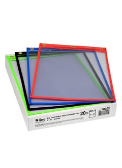C-Line C-Line Heavy Duty Super Heavyweight Plus Stitched Shop Ticket Holder, Assorted Colors, 9 x 12 Inches, Box of 20 Shop Ticket Holders (50920)  - Image 2