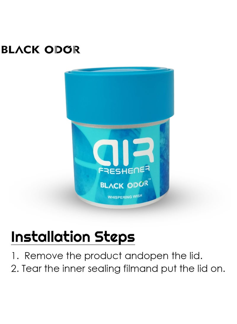 Generic Black Odor Long Lasting Gel air freshner 80g High Quality freshner Home and Car WHISPERING WISH BO-22  - Image 3