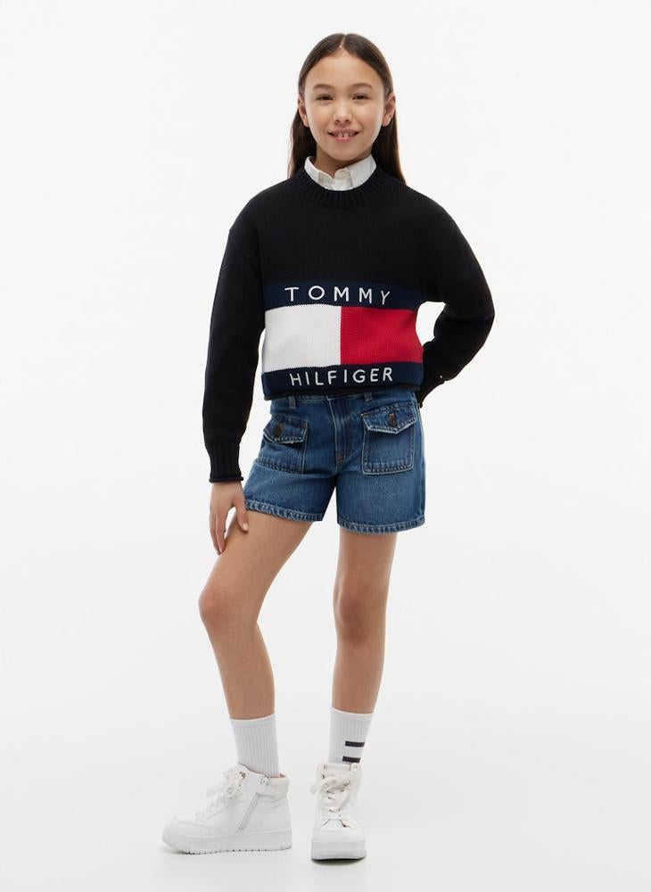 TOMMY HILFIGER Heritage Intarsia Flag Relaxed Jumper - Image 4