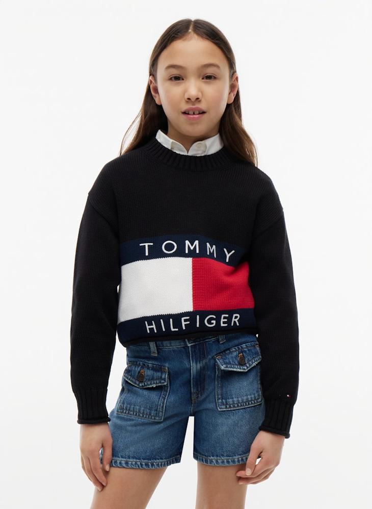 TOMMY HILFIGER Heritage Intarsia Flag Relaxed Jumper - Image 1