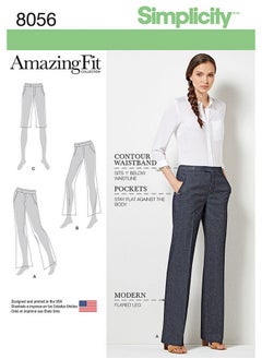 Simplicity 8056 Women'S Flared Pants And Shorts Sewing Patterns Sizes 10 18  - Image 1
