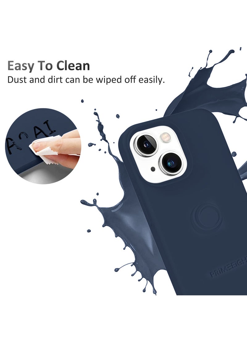 PRIMEEIGHT - iPhone 15 Case 6.1 Inch Shockproof Curved Edges Apple iphone 15 Case Anti Scratch iphone 15 Protective Case BLUE - Image 1