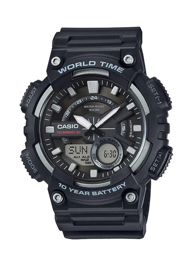 CASIO Men Resin Analog & Digital Watch AEQ-110W-1AVDF - 52 mm - Black - Image 1