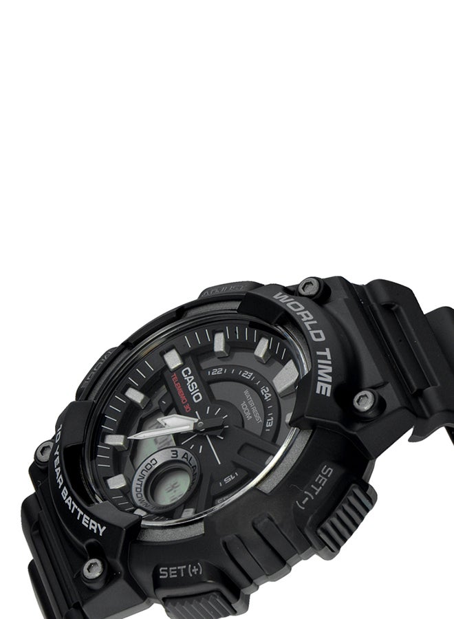 CASIO Men Resin Analog & Digital Watch AEQ-110W-1AVDF - 52 mm - Black - Image 3