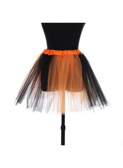 Kakaco Kakaco Layered Tutu Skirts Tulle Rainbow Tutu Ballet Dance Tutus Party Tutu Costume for Women and Girls (J-Black,Orange)  - Image 5