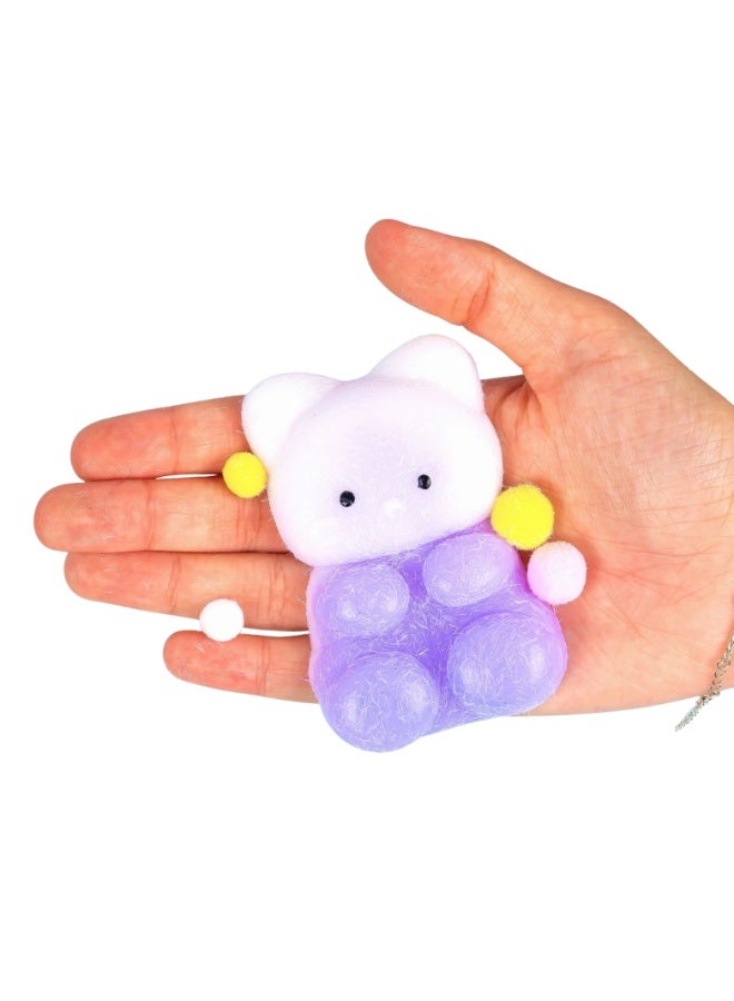 DAT Cute Pastel Animal Squishy Stress Relief Toy - Soft & Fun Decompression Squeeze Toy for Stress Relief & Relaxation | Available in Multiple Colors - Image 3