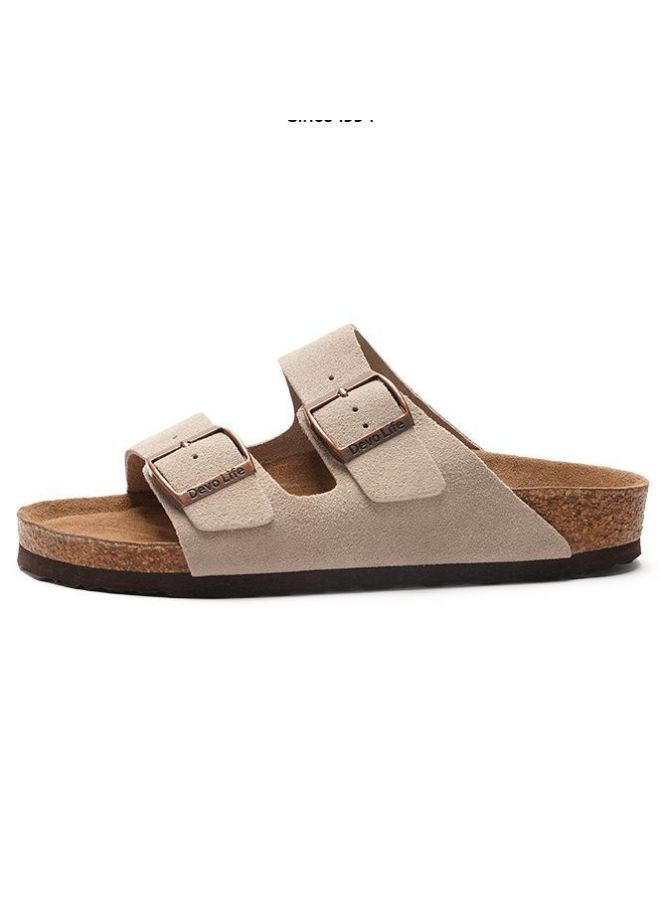 New Hot Plus Size Cork Slippers Men's And Women's Same Style Casual Student Fashion Sandals Trendy Boken Shoes