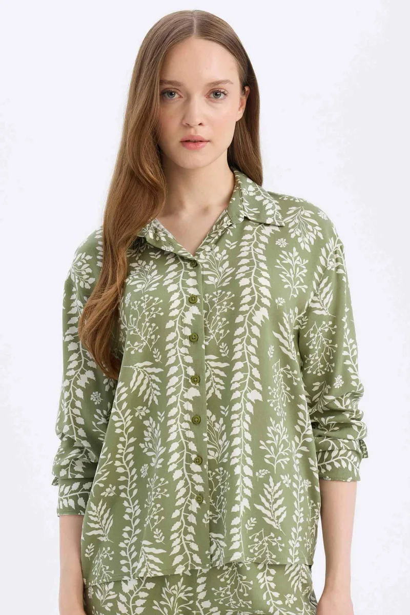 ديفاكتو Regular Fit Shirt Collar Long Sleeve Shirt