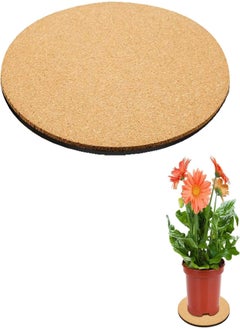 Round Cork Mat | 12in Flower Pot Cork Pad, Waterproof ? Absorbent Plant Saucer - Round Cork Pads for Plants, Flowerpots, Dishes, Glasses, DIY Crafts Supplies